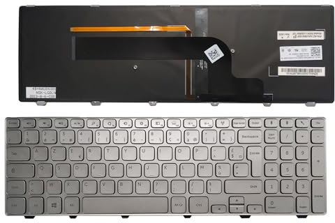 Clavier d'ordinateur Portable Compatible avec pour Dell Inspiron 15 7000 7537 P36F 09RFW6 NSK-LG0BW Disposition française Rétro - éclairage