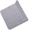 Tapis de Douche, 80 x 80 cm Tapis de Douche Carré en PVC, Tapis de Salle de Bain avec Drainage, Grand Tapis de Bain Carré avec Ventouses, Tapis Antidérapant en PVC, pour Douche et Sauna(Gris)