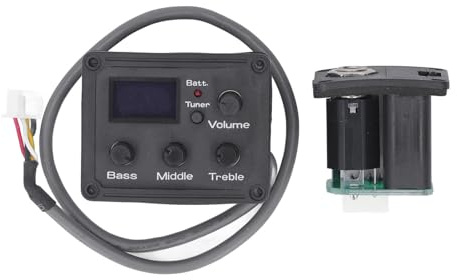 Yctze Kompakter Ukulele -Vorverstärkerverstärker -Equalizer mit LCD Bildschirm und 3 Band EQ für Klare Sound und Einfache Verwendung