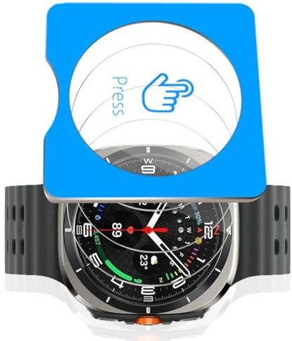 Teenrpov 3 Stück Displayschutz Samsung Galaxy Watch Ultra 47mm | 9H Härte, Gehärtetes Glas, Blasenfrei, Kompatibel, Einfache Installation