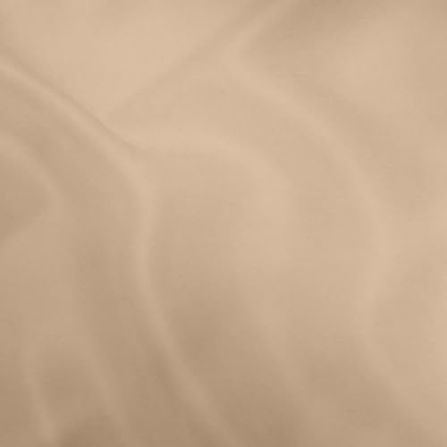 Traumschlaf Uni Mako-Satin Bettwäsche – seidig glatt & hautsympathisch aus 100% Baumwolle – edles Uni Design, atmungsaktiv & pflegeleicht – mit Reißverschluss – 2X Kissenbezug 80x80 cm, beige