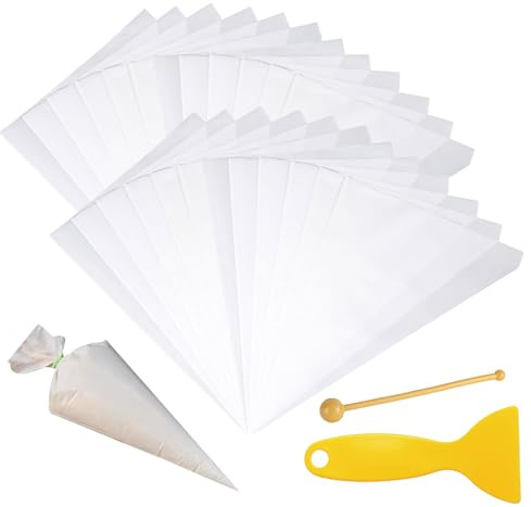 20 Pièce Sac de Mortier, Avec Grattoir et Boule de Couture, Poche a Douille Maconnerie, Poche à Jointer, Mortier Ciment, Sacs de Remplissage de Joints pour Calfeutrage et Crochet Coutures