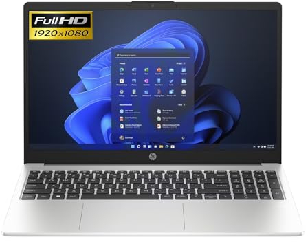 HP 250 G10 Notebook 15,6 Intel i5-1334U@4,6GHz 16GB DDR4 512GB NVMe SSD IPS FHD Windows 11 Laptop, Silber //Notebooktasche