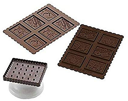 silikomart | CKC04 Silikonform für COOKIE GNAM GNAM SLIM Pralinen, Antihaft, 6 Pralinen, 1er Pack Form für Süßigkeiten, Easy Choc, 47 x 57 mm, h 5 mm, Volumen 33 ml, Made in Italy