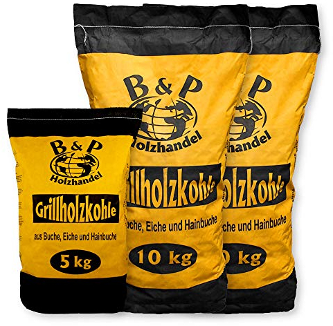 B&P Dienstleistungen und Service 25kg Buchenholzkohle in 5 Säcken (1,35€/kg)
