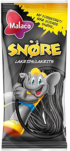 Malaco Snöre Lakrits - Schwedisch Süßes Lakritz Weich und Zäh Schnüre Weingummi Süßigkeiten 94g x 2 stck