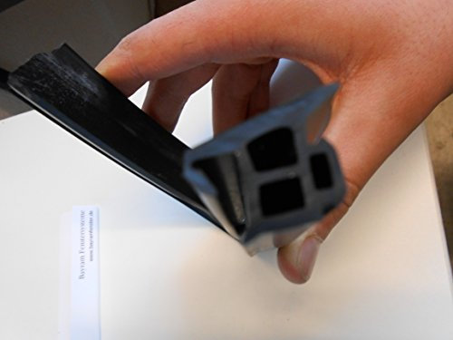 1m Gummidichtung Profildichtung SCHWARZ für Kunststofffenster Fensterdichtung Türdichtung PVC Fenster ALU