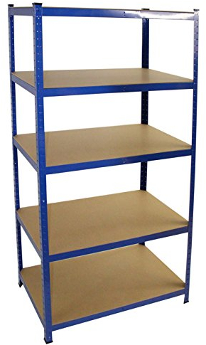 Estexo Étagère pour Charges Lourdes, Max. Charge maximale 750 kg, 200 cm x 100 cm x 50 cm Bleu