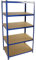 ESTEXO Lagerregal Steckregal Schwerlastregal Kellerregal Regal verzinkt Werkstattregal Werkbank Regal Blau 200x100x50cm | 875kg