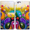 Bcov Bcov Schutzhülle für iPod touch 7/iPod touch 6, bunt, Libellen-Stil, Brieftaschenformat, Leder, mit Kreditkartenschlitz, Ständer für iPod touch 7/6/5