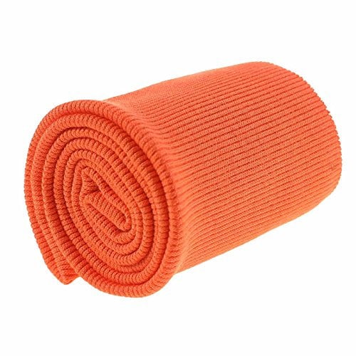 Bündchen Strickbündchen 16x80cm Bündchenstoff Baumwolle elastisch gerippt, Farbwahl, Farbe:orange