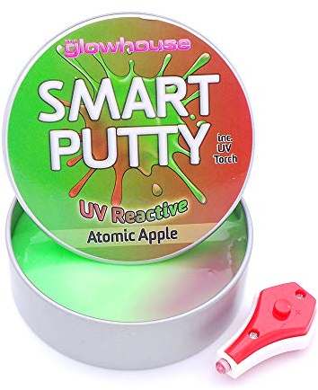 The Glowhouse UV-reaktiver, farbverändernder Smart Slime Putty (Atomic Apple)