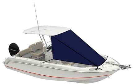 Oceansouth T-Top Bogen Schatten (Blau, Länge 2.13m X Breite 2.75m) Boot Gift Jetski Boat hüpfburg Boote scheibenwischer Bimini schlauchboot sonnensegel kiduku bootszubehör beiboot zubehör
