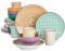vancasso Tafelservice Porzellan, Tulip Elegantes Geschirrset, 20 teilig Kombiservice Serie Mandala, mit Speiseteller, Dessertteller, Suppenteller, Müslischalen und Kaffeebecher für 4 Personen
