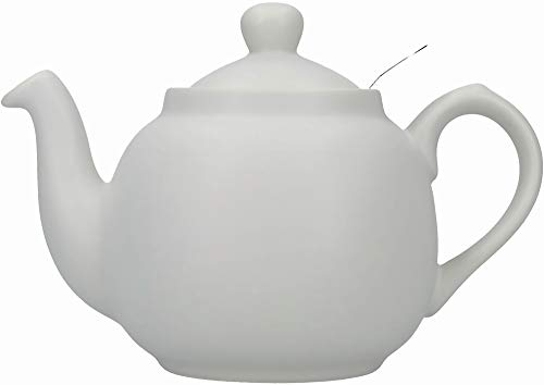 London Pottery Farmhouse Small Teapot with Infuser in Gift Box, Ceramic, Nordic Grey, 2 Cup (600 ml)