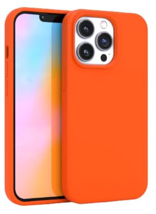FELONY CASE - iPhone 12 Pro Max Case - Neon Orange Pink Phone Cover | Liquid Silicone with Anti-Scratch Microfiber Lining, 360° Shockproof Protective Case for Apple iPhone 12 Pro Max