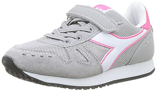 Diadora Simple Run Td, Scarpe da ginnastica, Unisex - Bambini e ragazzi, Grigio Paloma, 23 EU