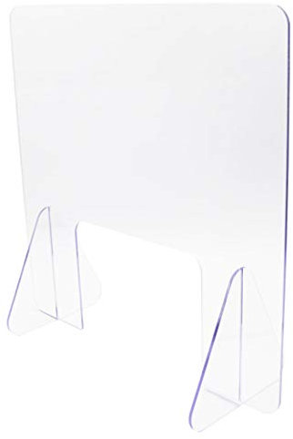 NUOBESTY Sneeze Guard Protective Shield Divider Board Acrylic Barrier for Table Self-standing for Safe Interactions Offices and Classrooms
