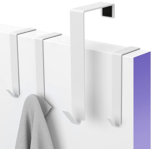 MDCASA Premium Türhaken I Türhaken zum Einhängen inkl. Filzpad I 4 hochwertige & stabile Haken zum Einhängen für alle gängigen Türen