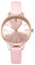 KIMOMT Damenuhren Lederband Luxus Quarzuhren wasserdichte Mode Kreative Armbanduhr für Damen Mädchen Damen (Leder Band-Roségold)