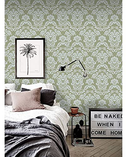 Coloray Fototapete Einfach Ablösbar 290x290 cm Wandaufkleber Zimmer, Wohnzimmer, Büro An Einer Wand Mehrfach Klebbar Zuhause Dekor Selbstklebende Tapete - Floral Ornament Lilies Foto