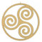 CONTRAXT Triskel decoration irlande symbole celtique. Mandala Triskell Irlande decoration irlandaise mythologie du monde celte cadre tableau sculpté bois cadeau zen mural meditation (Triskel, MDF)