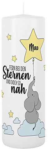 private grief Trauerlicht als Andenken an Sternenkind mit Namen und Ihrem ganz persönlichem Text Elefant