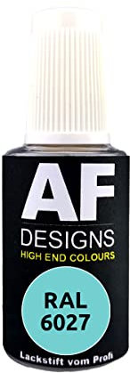 Alex Flittner Designs Lápiz de pintura RAL 6027 color verde brillante 20 ml Recompatible condor acrílico Retoque barniz de recompatible conción de madera metal muebles baño
