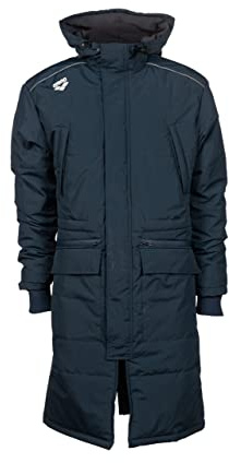 Arena Schwimm-Parka, unisex, Erwachsene, einfarbig, Fleece, warm, Wintermantel, wasserdicht, lange Jacke für Damen und Herren, kaltes Wetter, Anorak