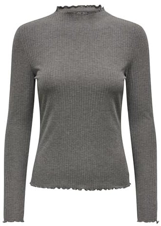 ONLY Damen Onlemma L/S High Neck Top Noos JRS Langarmshirt, Plum Kitten,S