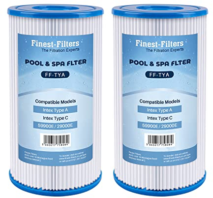 2 x Swimming Pool Pump Filter Cartridge Replacement Compatible For Bestway 3 & Intex Type A Or C Water Filters