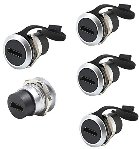 PENGLIN Lot de 5 câbles HDMI femelle vers femelle - Convertisseur HDMI Adaptateur 4K - Prise de passage HDMI 4K 30Hz 3D et HDR