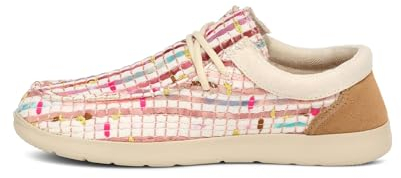 Sanuk Mocasín plano de acuarela Shaka Lite 2 para mujer, Rosa, dorado, 37.5 EU