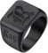 Supcare Herren Ring Schwarz Quadrat personalisierter Ring mit Namen Text Damen Siegelring Bandring Gravur Memorial Souvenir Fingerring Modeschmuck Accessoire für Muttertag Vatertag