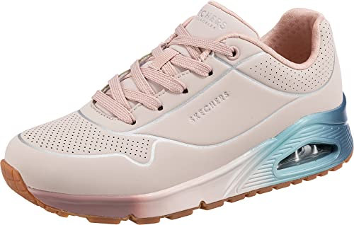 Skechers Femme Uno Shimmer Baskets Basses, Rose, 37 EU