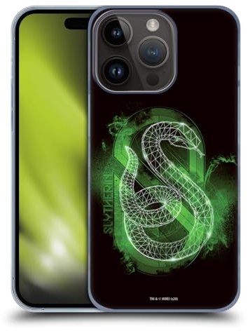 Head Case Designs Offizielle Harry Potter Slytherin Deathly Hallows XVIII Harte Rueckseiten Handyhülle Hülle Huelle kompatibel mit Apple iPhone 15 Pro