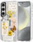 MOSNOVO Case for Samsung Galaxy S24, [Buffertech 6.6ft Military-Grade Drop Protection] [Anti Peel Off Tech] Clear TPU Bumper Phone Case Cover Design - Vintage Collage Art