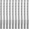 SALI 10PCS SDS Plus Rotary Hammer Drill Bit Concrete Drill Bit Kit Double Thread 4-Cutter Tungsten Carbide Tip Fully Hardened Tool for Concrete, Brick, Cement Walls,Stone 8mm x 160mm Cross Drill Bits