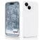 CALOOP Slim-Fit for iPhone 15 Case,Skin Soft Liquid Silicone,Sturdy Hard Frame Shockproof Cover with Anti-Scratch Microfiber Lining,Full Protection for Screen and Lens,6.1 inch (White)