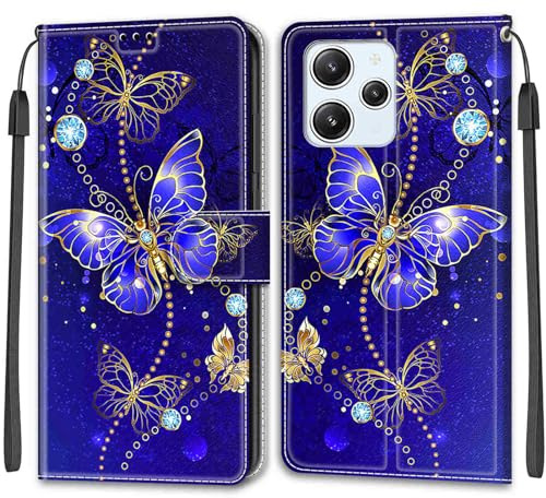 KENHONER Handyhülle für Xiaomi Redmi 12 4G / Redmi 12 5G Hülle, Stoßfeste Schutzhülle Klapphülle Handytasche Hülle kompatibel Xiaomi Redmi 12 4G / 12 5G / Note 12R / Xiaomi Poco M6 Pro 5G