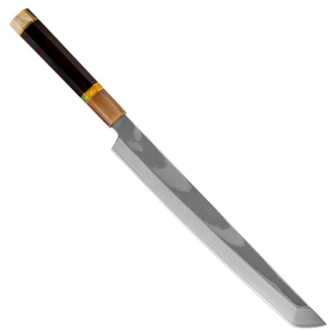 Couteau à Sushi japonais de 11 pouces, 33 couches en acier damas, Sashimi de cuisine, for fileter le saumon, trancher le poisson
