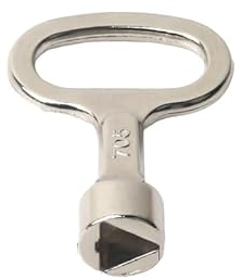 Metal Meter Box Keys – Heavy-Duty Triangular Utility Key for Gas & Electric Meter Cabinets Aluminium Silver Finish – Pack of 1 Keys (UK Standard Fit)