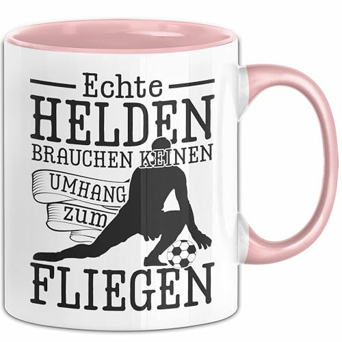Torwart Tasse Geschenk Echte Helfen Brachen Keinen Umhang Zum Fliegen (Rosa)