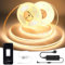 INDARUN Cob Led Strip Warmweiß 20m, Wlan led cob Streifen Alexa 20m Lichtband LED Selbstklebend mit App Steuerung, Dimmbares COB LED Band 24V 384 Leds/M Kompatibel mit Alexa Google Home