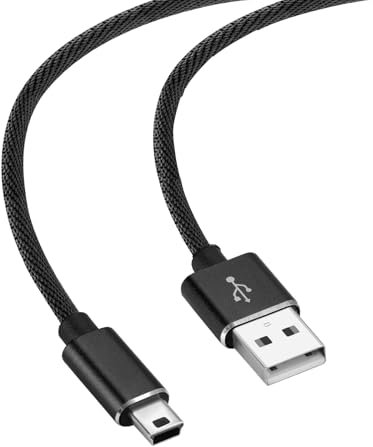 Jonfolk Ladekabel kompatibel mit Texas Instruments TI-84 Plus CE, TI 84 Plus C Silver Edition, TI Nspire CX/TI Nspire CX CAS Grafikrechner, Ladekabel, 90 cm, Schwarz