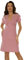 Selente Sweet Dreams Camicia da Notte/Negligee Elegante da Donna con Pizzo Seducente, Rosa Antico a Maniche Corte, Taglia S (42)