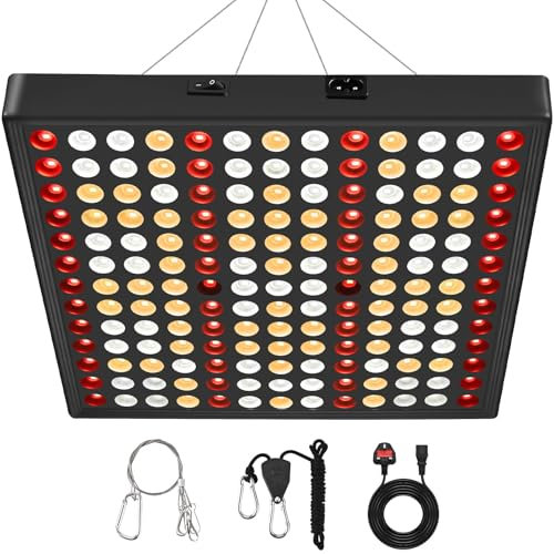 2024 Newest CW2000 LED Grow Lights Full Spectrum Grow Lamp with 3-Metre Cable for Greenhouse and Indoor Plant Veg and Flower Growing Coverage 2 x 2Ft