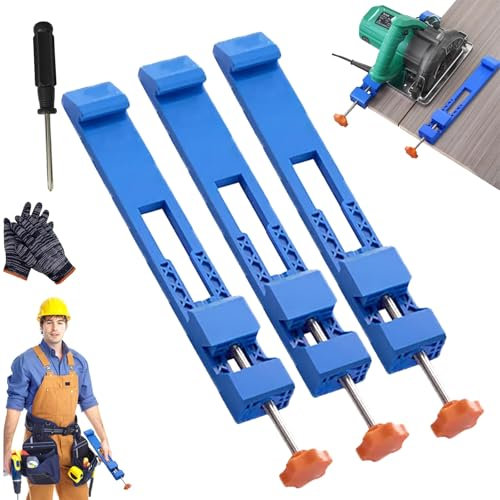 Adjustable Cutting Machine Base Guide, Adjustable Base Guide, Electric Circular Saw Milling Positioning Clamp, Precision Wood Cutting Guide, Designed for Precision Cutting and Milling (3Pcs)