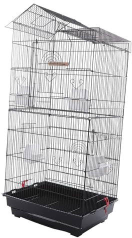 FONDOTIN 1satz Vogelkäfig Aus Eisen Praktischer Käfig Für Vögel Futterstation Für Kanarienvögel Einfach Zu Reinigen Robust Und Langlebig Kreatives Design Für Ihre Haustiere