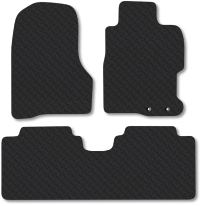 Honda Civic (2001-2005) [5 Door] 5mm Rubber Car Mats | Heavy Duty Rubber Tailored Fit Floor Mats Full Coverage Durable Waterproof Accessories Easy Clean Anti Slip Made in the UK